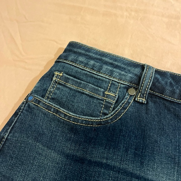 A Beautiful Soul Short Denim Boho Stonewashed Costal Cowgirl Skirt Sz 18/20 NWT - Picture 8 of 11